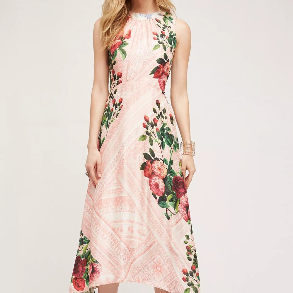 Anthropologie Butterfly Garden Dress by Pankaj & Nidhi 16 NWT